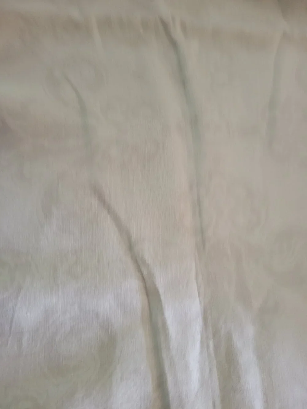 Vintage Cream Damask Tablecloth -thick and subtle pattern embossed